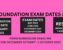 A FOUNDATION EXAM DATES 2023