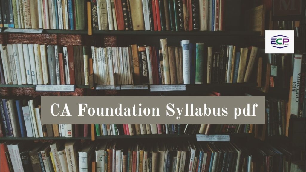 CA Foundation Syllabus pdf