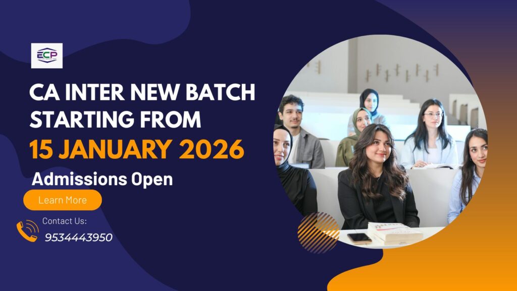 CA Inter New Batch Starting from 15 January 2026 – Admissions Open