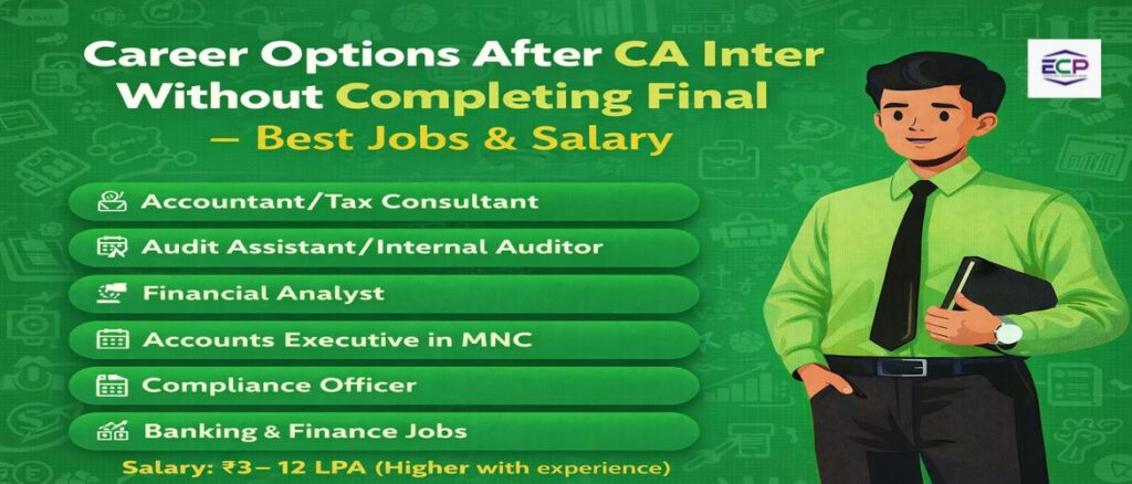 Career Options After CA Inter Without Completing Final