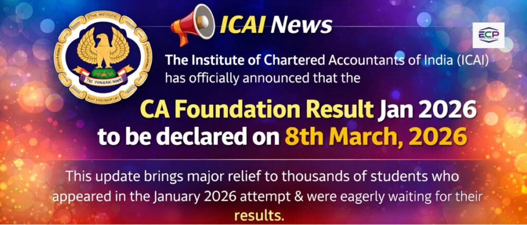 CA Foundation Result Jan 2026 Announced – Check Result Date, Time & Direct Link