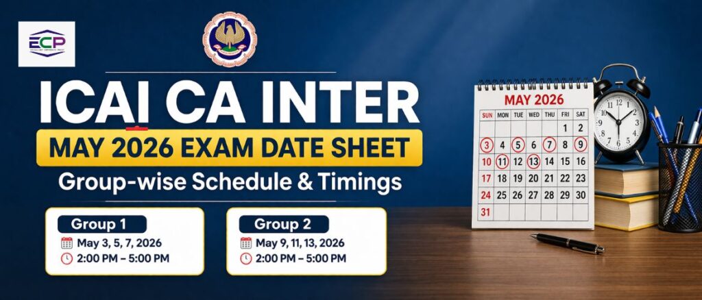 ICAI CA Inter May 2026 Exam Date Sheet