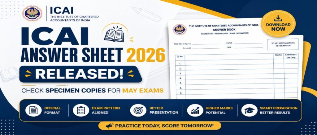 ICAI Answer Sheet 2026