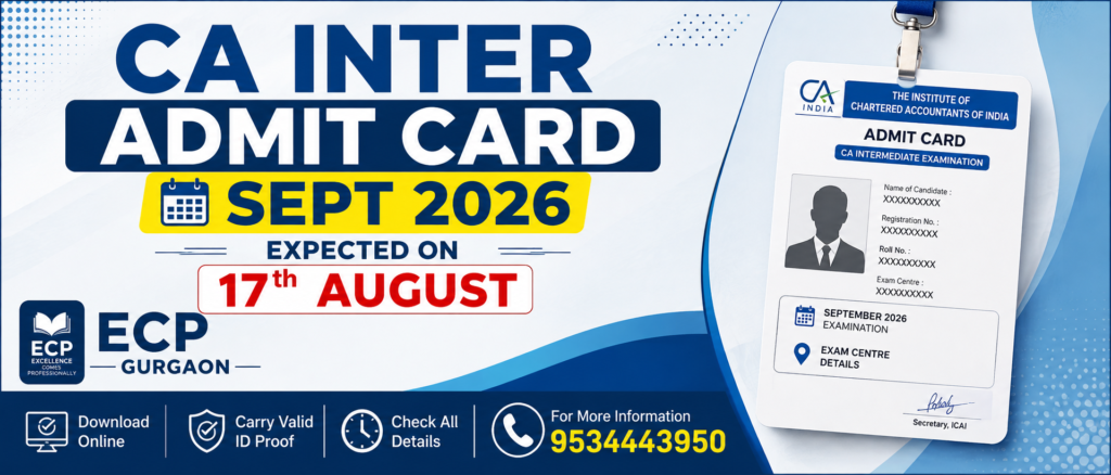 CA Inter Admit Card Sept 2026
